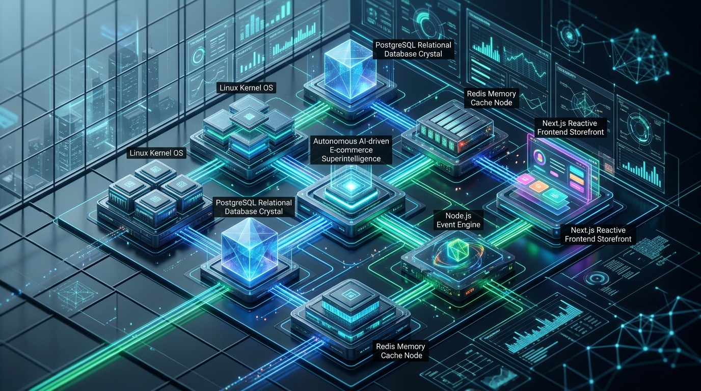 Autonomous AI-driven E-commerce Superintelligence Architecture Diagram